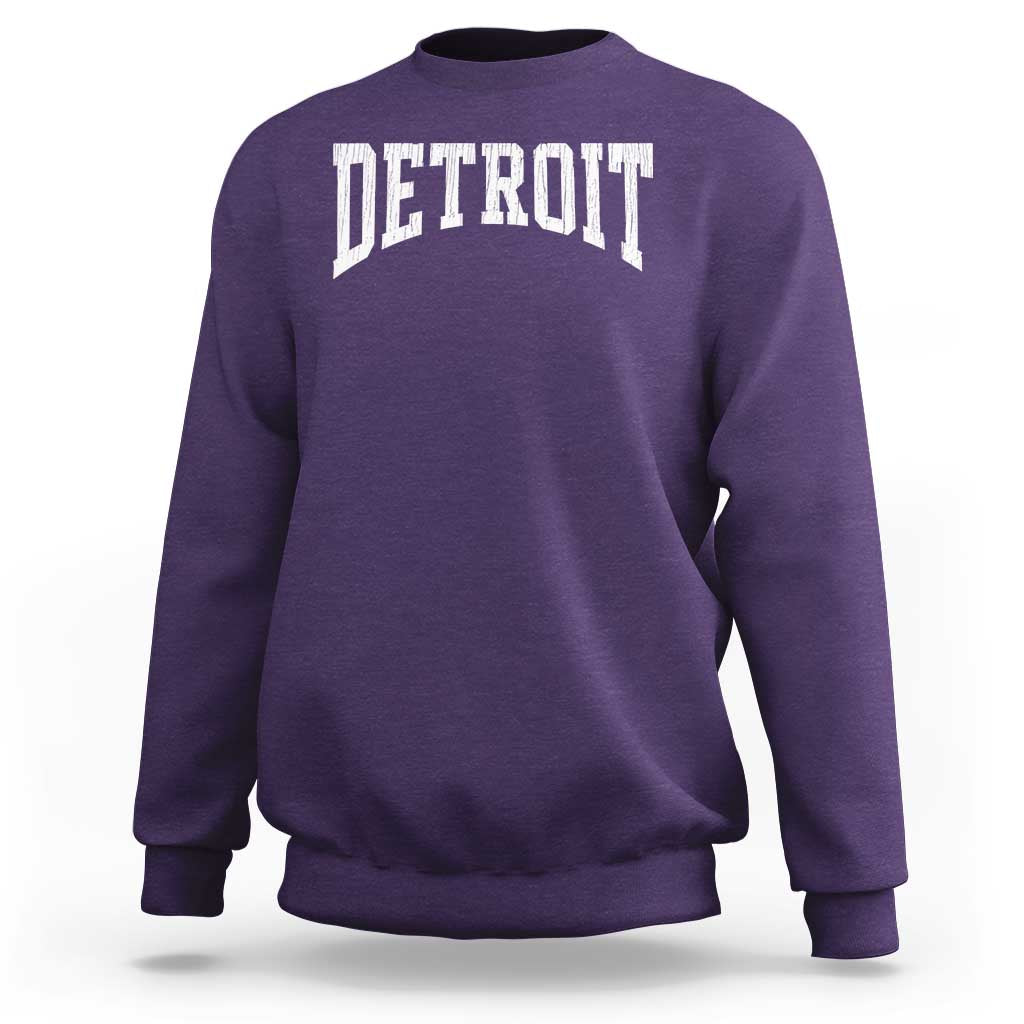 Detroit Michigan City Throwback Design Vintage Sweatshirt