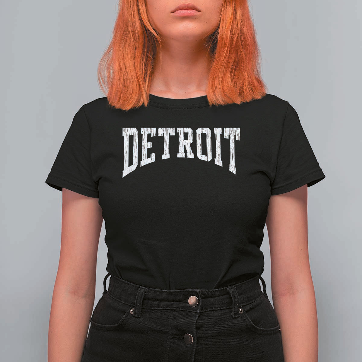 Detroit Michigan City Throwback Design Vintage T Shirt For Women