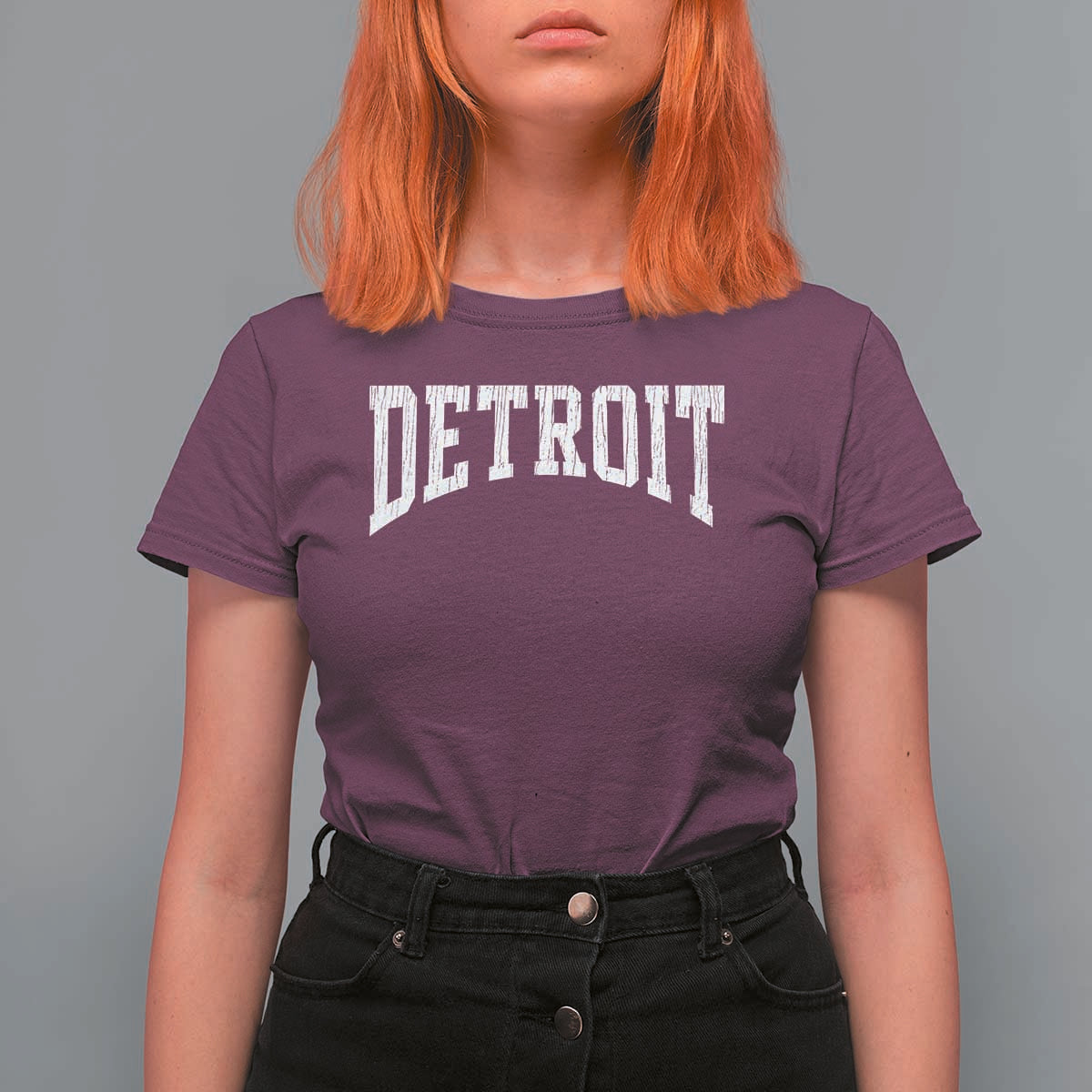 Detroit Michigan City Throwback Design Vintage T Shirt For Women