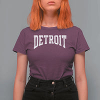 Detroit Michigan City Throwback Design Vintage T Shirt For Women