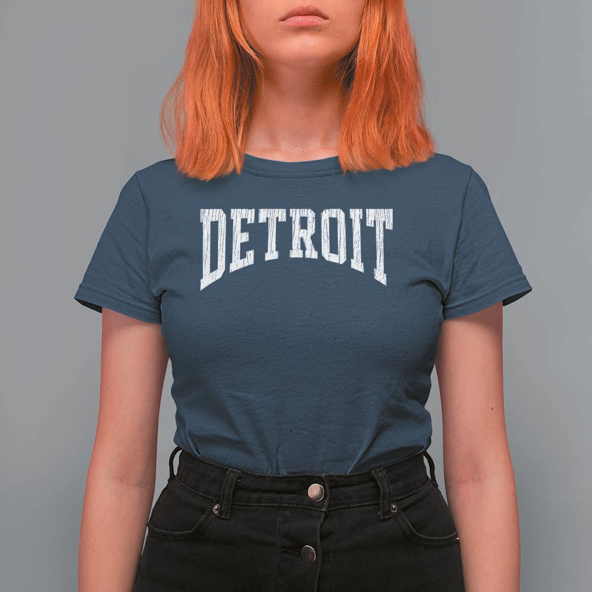 Detroit Michigan City Throwback Design Vintage T Shirt For Women