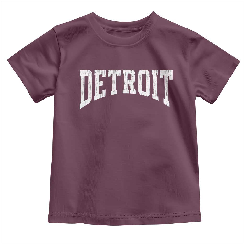 Detroit Michigan City Throwback Design Vintage Toddler T Shirt