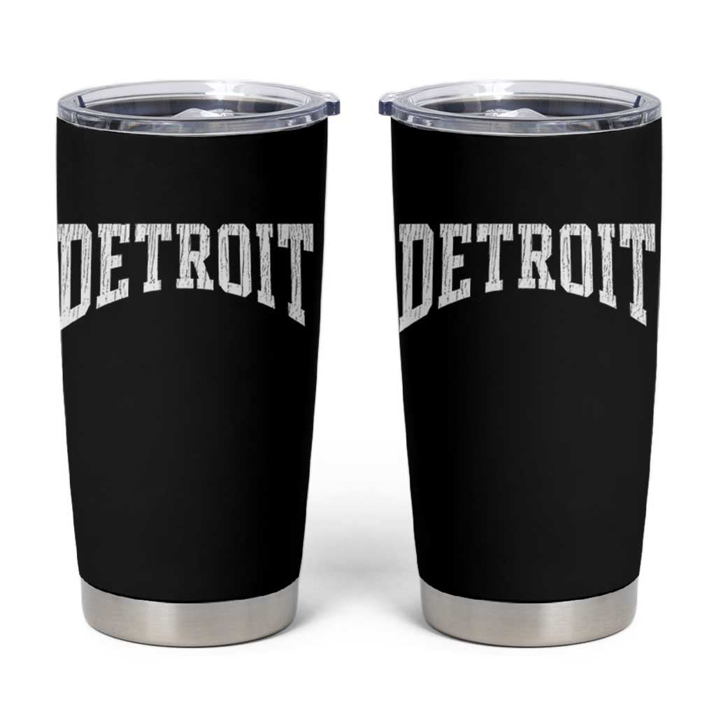 Detroit Michigan City Throwback Design Vintage Tumbler Cup