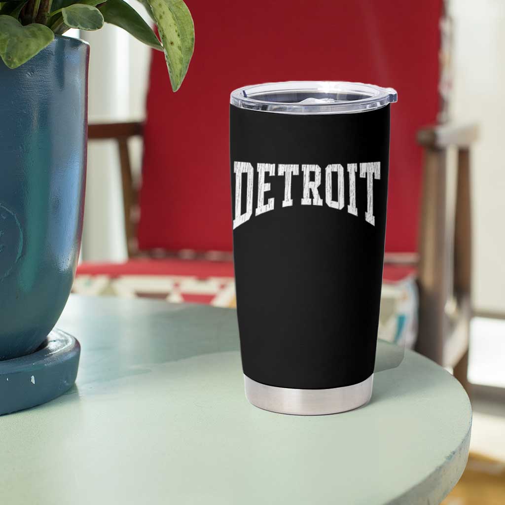 Detroit Michigan City Throwback Design Vintage Tumbler Cup