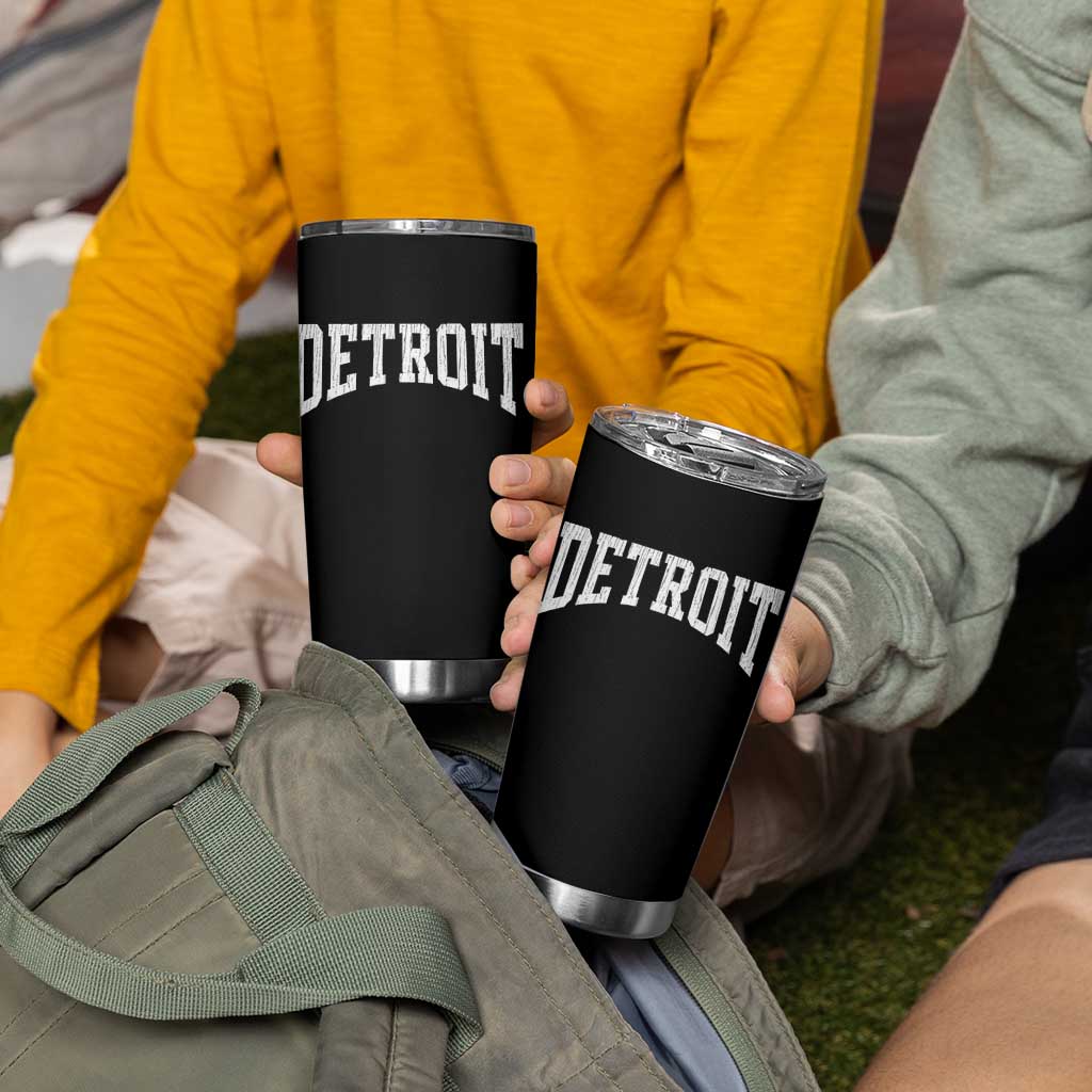 Detroit Michigan City Throwback Design Vintage Tumbler Cup