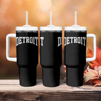 Detroit Michigan City Throwback Design Vintage Tumbler With Handle