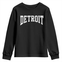 Detroit Michigan City Throwback Design Vintage Youth Sweatshirt