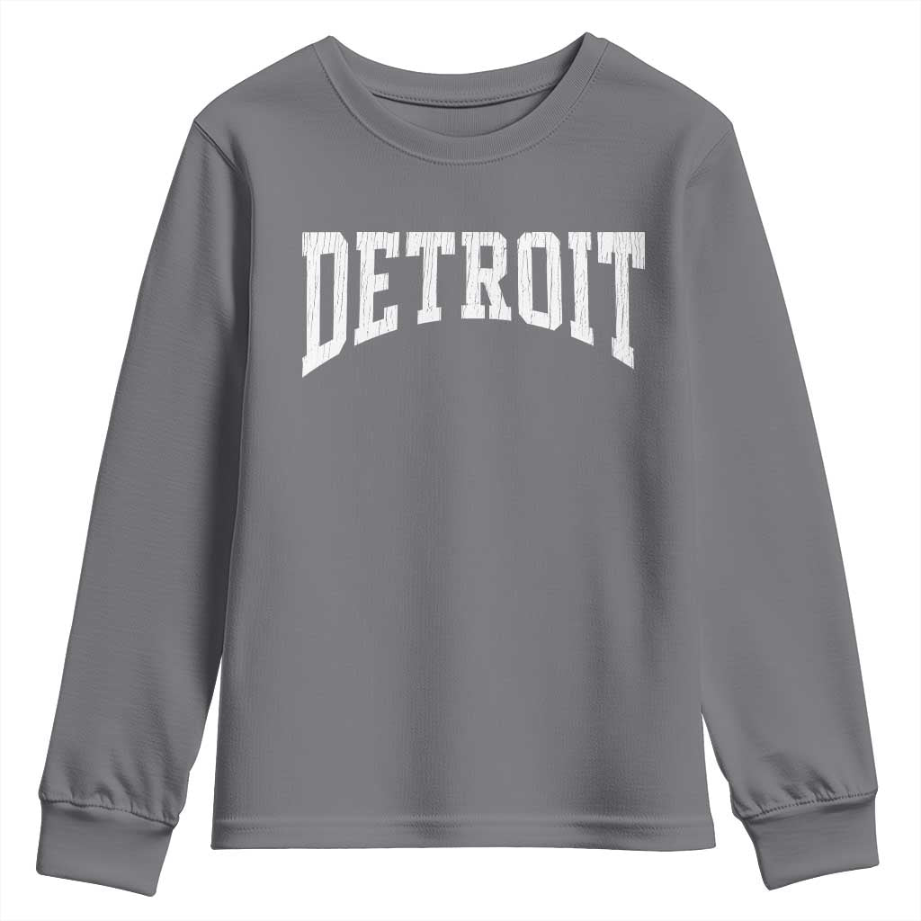 Detroit Michigan City Throwback Design Vintage Youth Sweatshirt