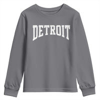Detroit Michigan City Throwback Design Vintage Youth Sweatshirt