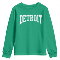 Detroit Michigan City Throwback Design Vintage Youth Sweatshirt