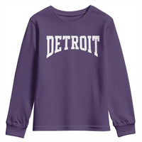 Detroit Michigan City Throwback Design Vintage Youth Sweatshirt