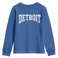 Detroit Michigan City Throwback Design Vintage Youth Sweatshirt