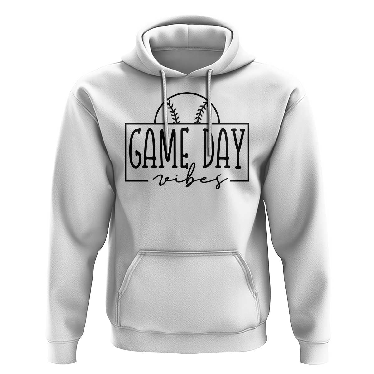 Funny Baseball Hoodie Game Day Vibes Ball Softball Player - Wonder Print Shop