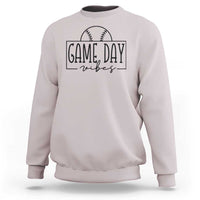 Funny Baseball Sweatshirt Game Day Vibes Ball Softball Player - Wonder Print Shop