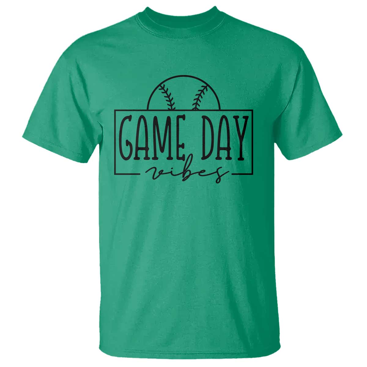 Funny Baseball T Shirt Game Day Vibes Ball Softball Player - Wonder Print Shop