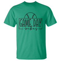 Funny Baseball T Shirt Game Day Vibes Ball Softball Player - Wonder Print Shop