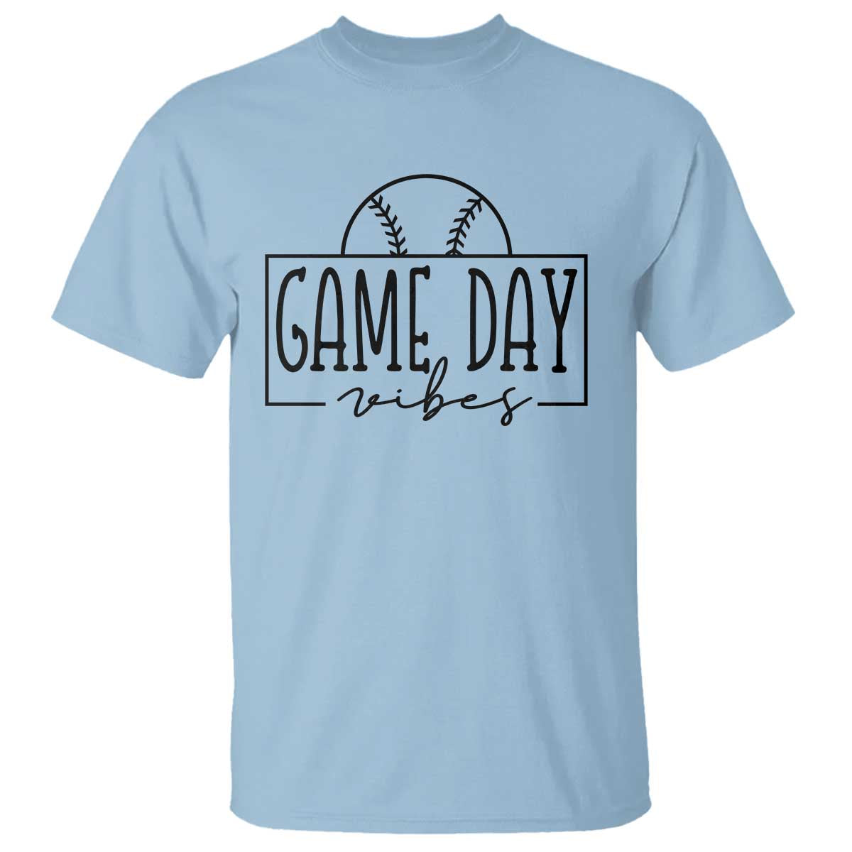 Funny Baseball T Shirt Game Day Vibes Ball Softball Player - Wonder Print Shop