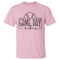 Funny Baseball T Shirt Game Day Vibes Ball Softball Player - Wonder Print Shop