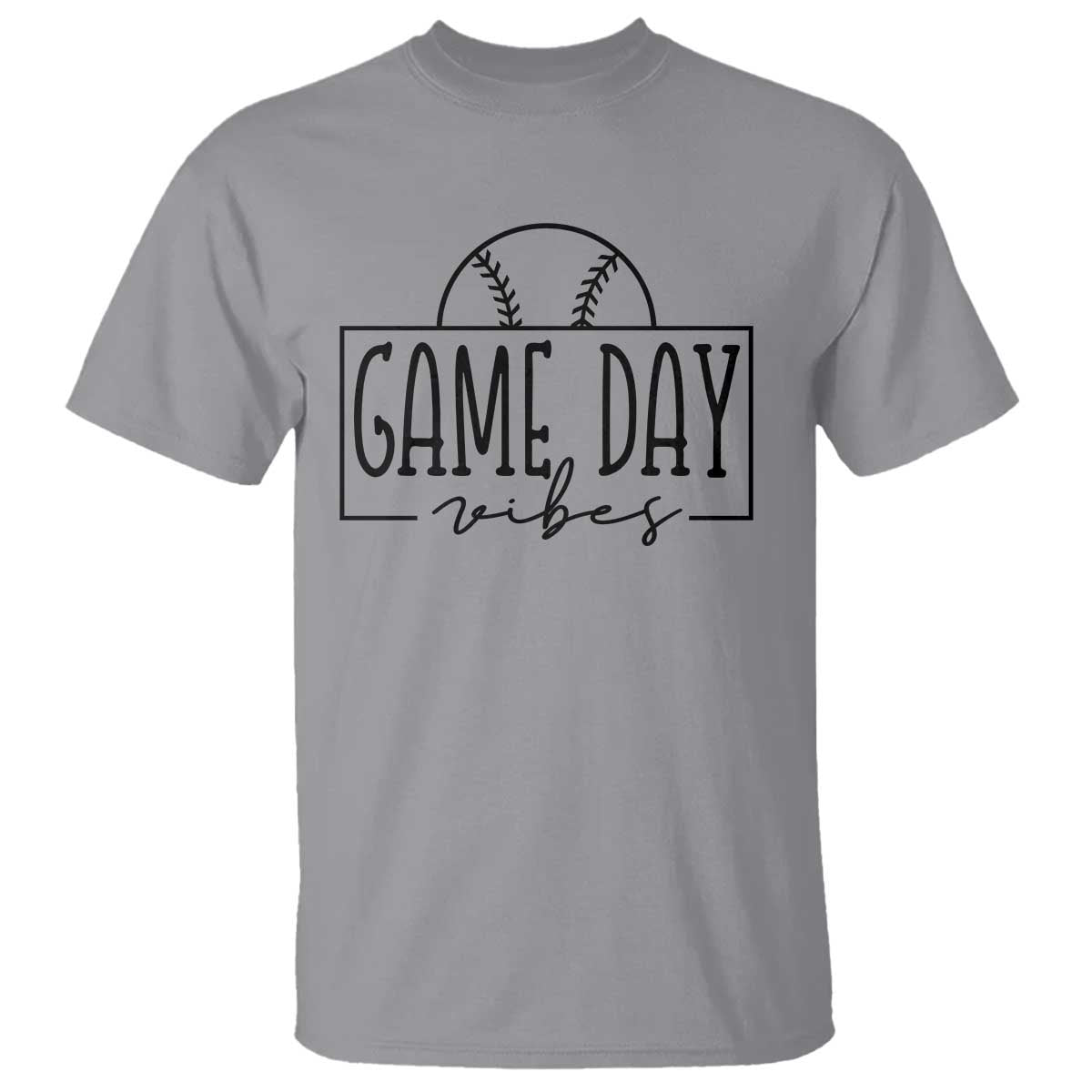 Funny Baseball T Shirt Game Day Vibes Ball Softball Player - Wonder Print Shop