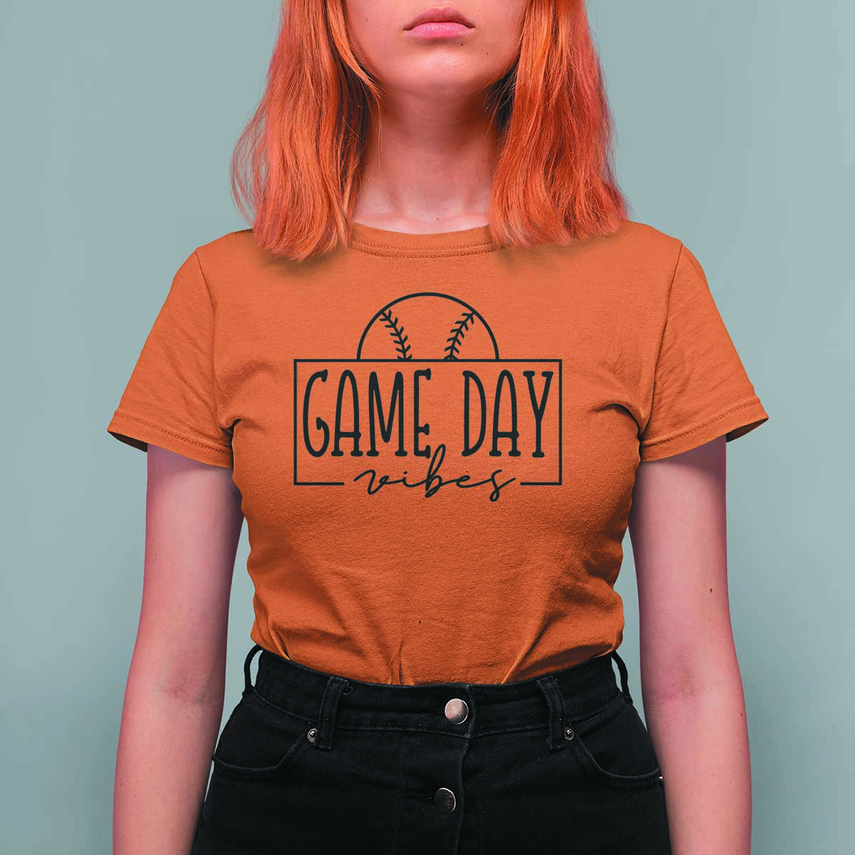 Funny Baseball T Shirt For Women Game Day Vibes Ball Softball Player - Wonder Print Shop
