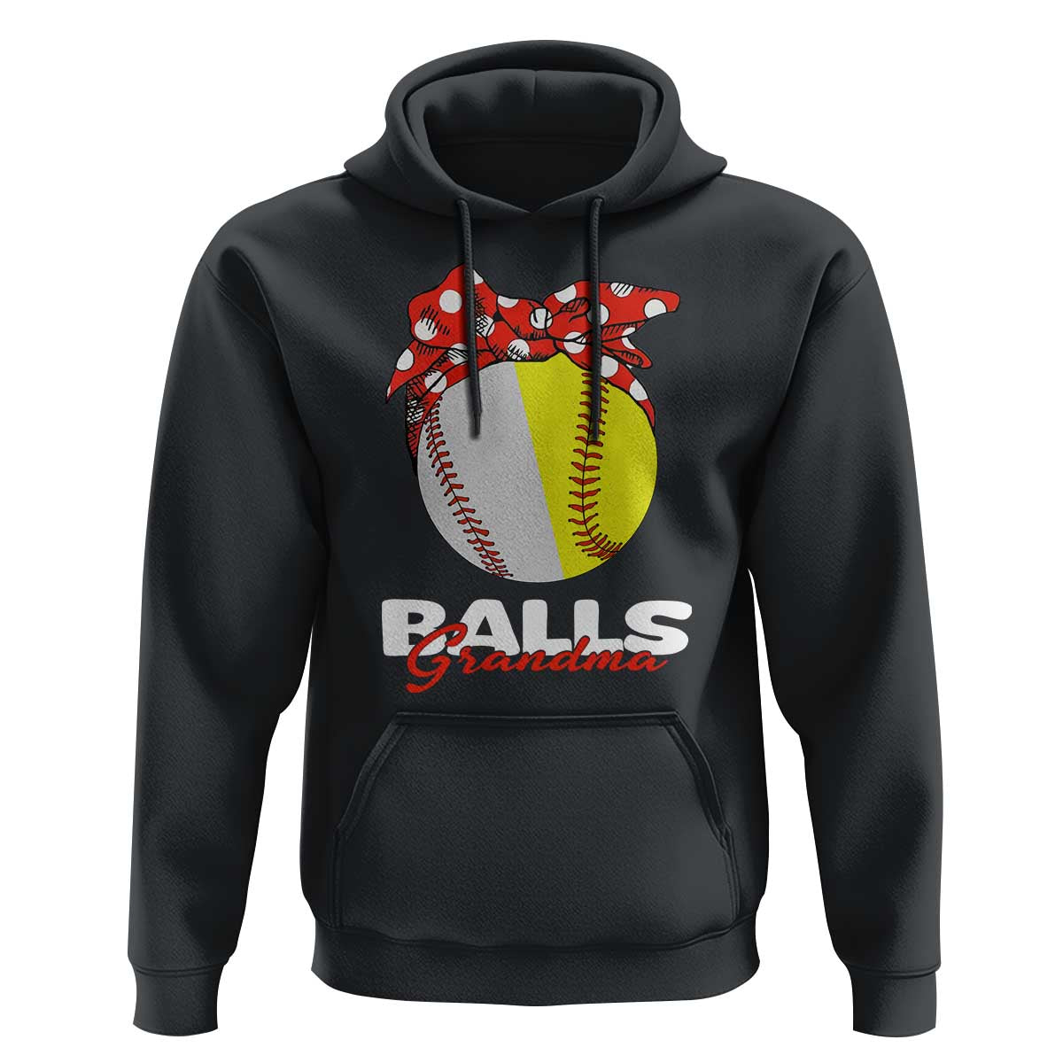 Balls Grandma Hoodie Baseball Softball Grandmother Sport - Wonder Print Shop