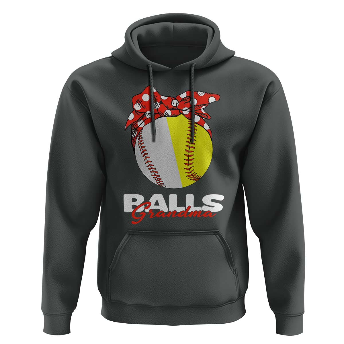 Balls Grandma Hoodie Baseball Softball Grandmother Sport - Wonder Print Shop