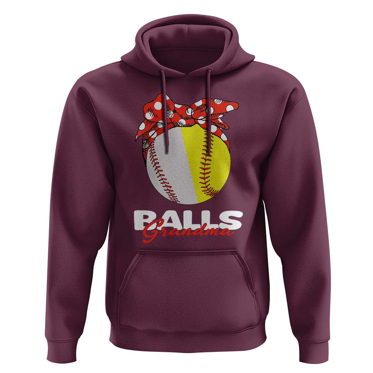 Balls Grandma Hoodie Baseball Softball Grandmother Sport - Wonder Print Shop