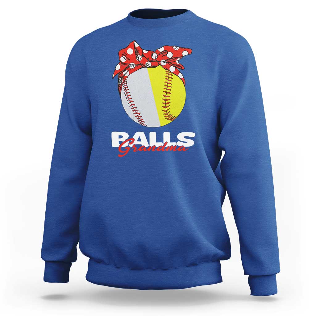 Balls Grandma Sweatshirt Baseball Softball Grandmother Sport - Wonder Print Shop