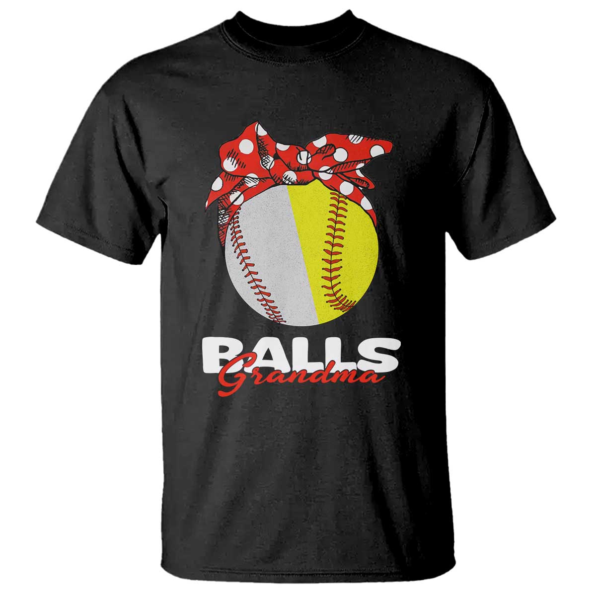 Balls Grandma T Shirt Baseball Softball Grandmother Sport - Wonder Print Shop