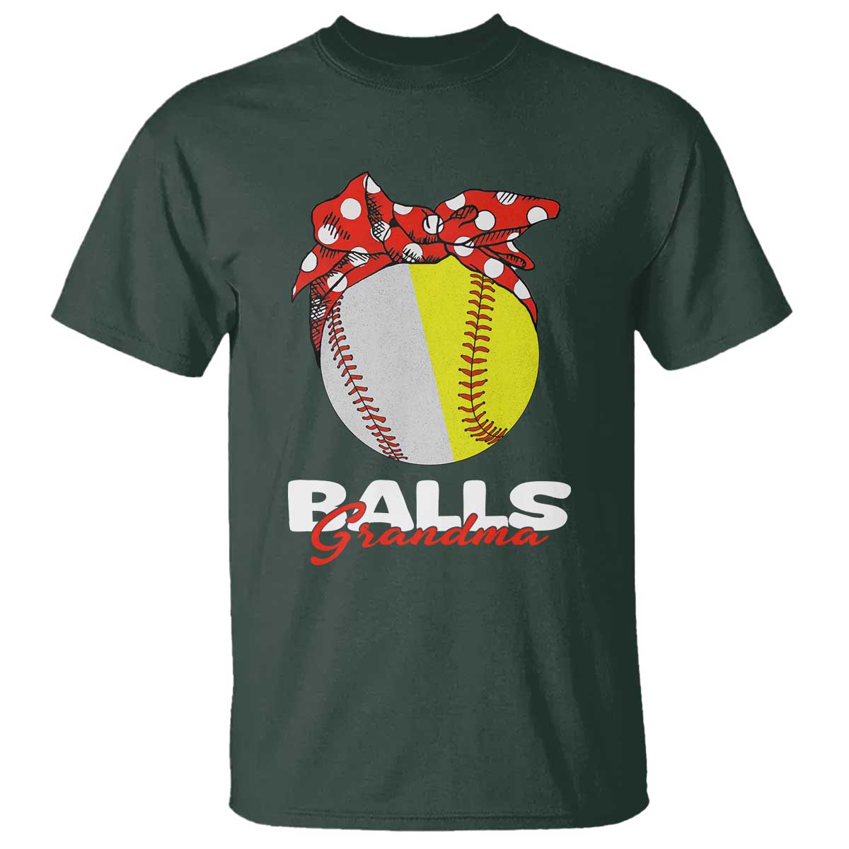Balls Grandma T Shirt Baseball Softball Grandmother Sport - Wonder Print Shop