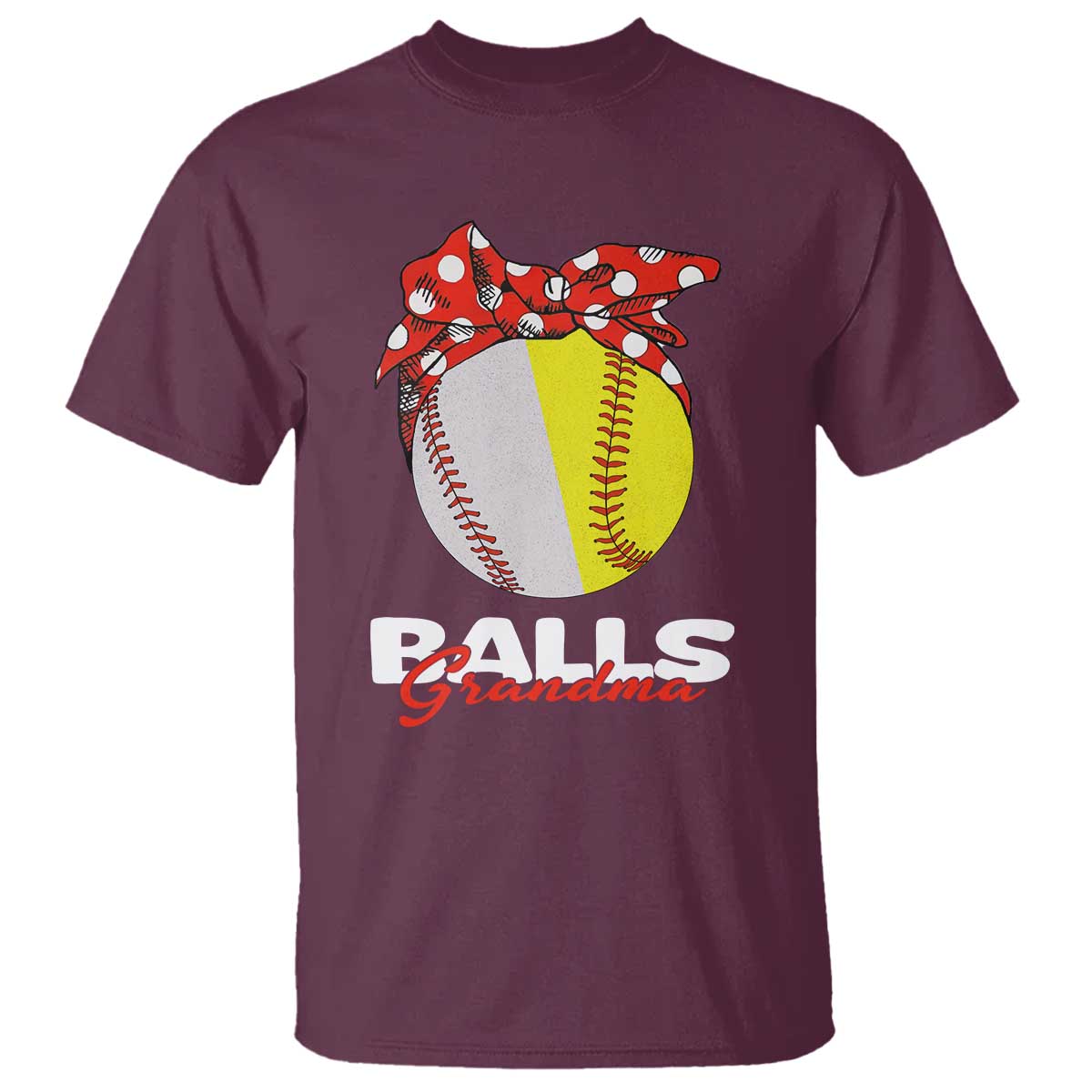Balls Grandma T Shirt Baseball Softball Grandmother Sport - Wonder Print Shop