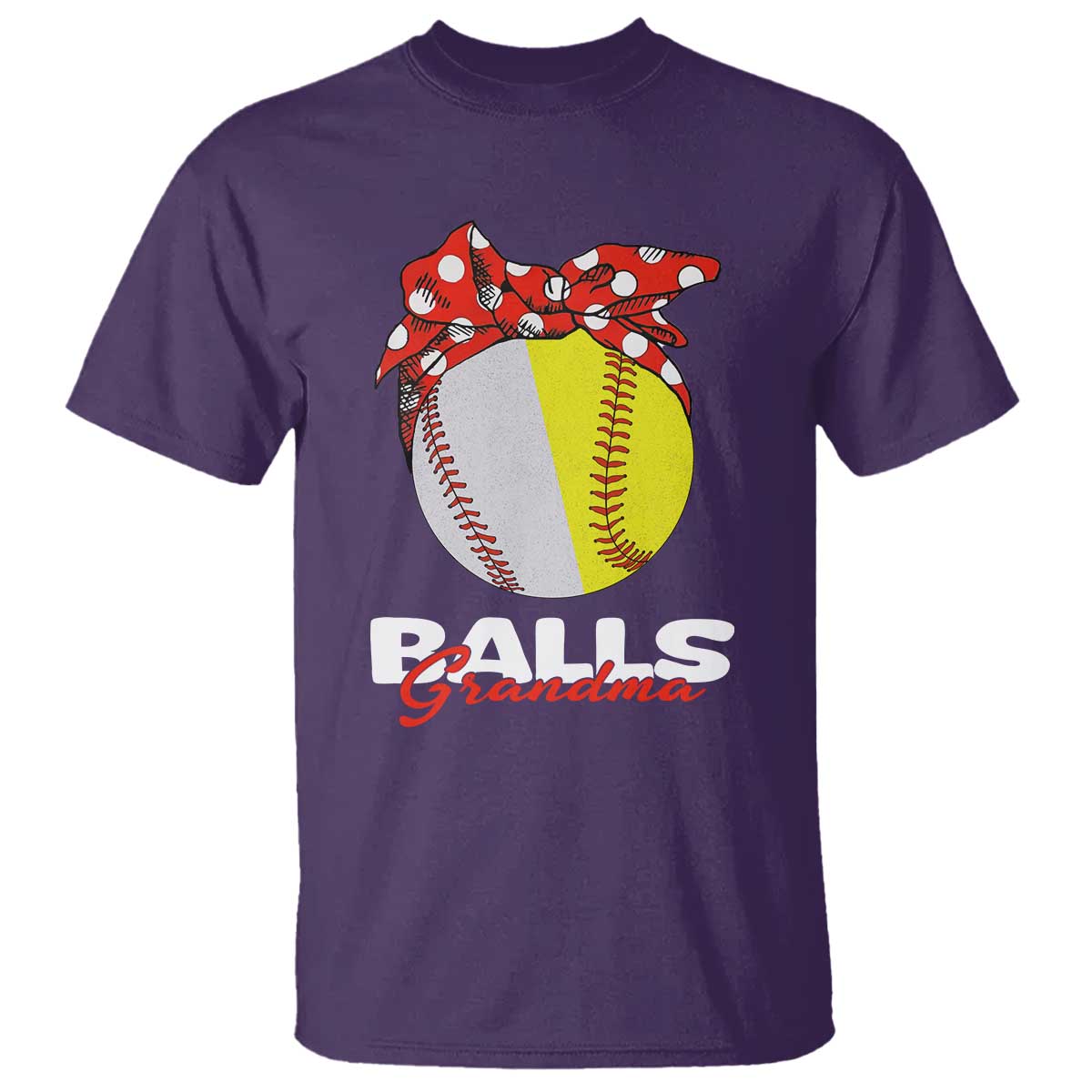 Balls Grandma T Shirt Baseball Softball Grandmother Sport - Wonder Print Shop