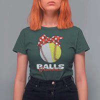 Balls Grandma T Shirt For Women Baseball Softball Grandmother Sport - Wonder Print Shop