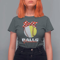Balls Grandma T Shirt For Women Baseball Softball Grandmother Sport - Wonder Print Shop