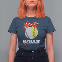 Balls Grandma T Shirt For Women Baseball Softball Grandmother Sport - Wonder Print Shop