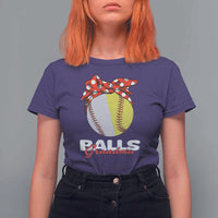 Balls Grandma T Shirt For Women Baseball Softball Grandmother Sport - Wonder Print Shop