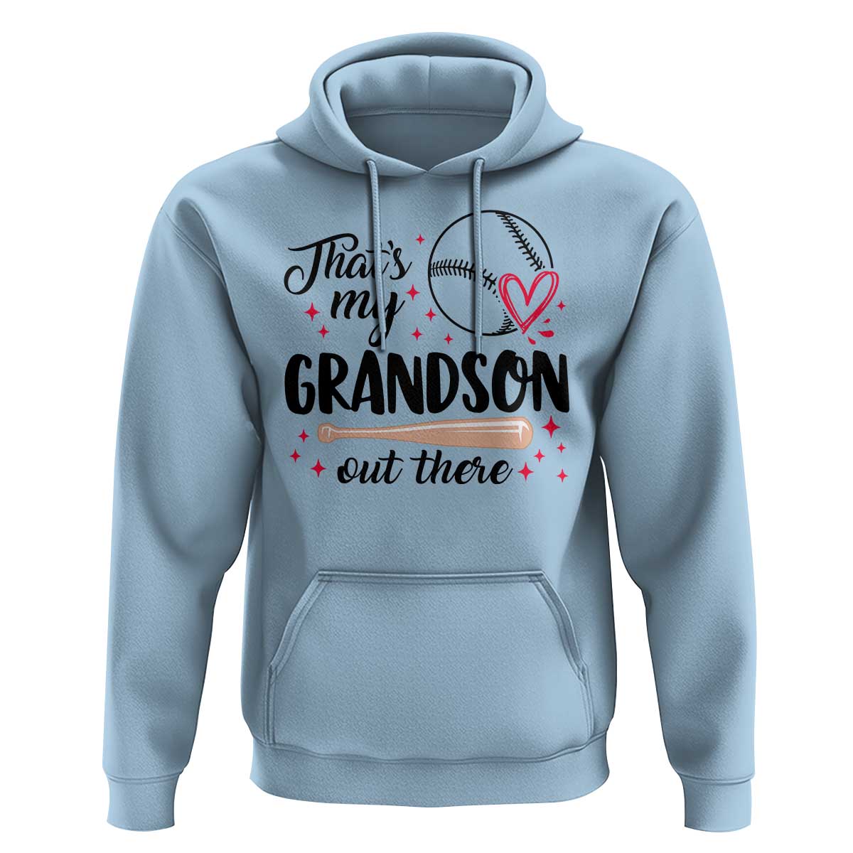 Funny Baseball Grandma Hoodie That's My Grandson Out There Grandfather - Wonder Print Shop