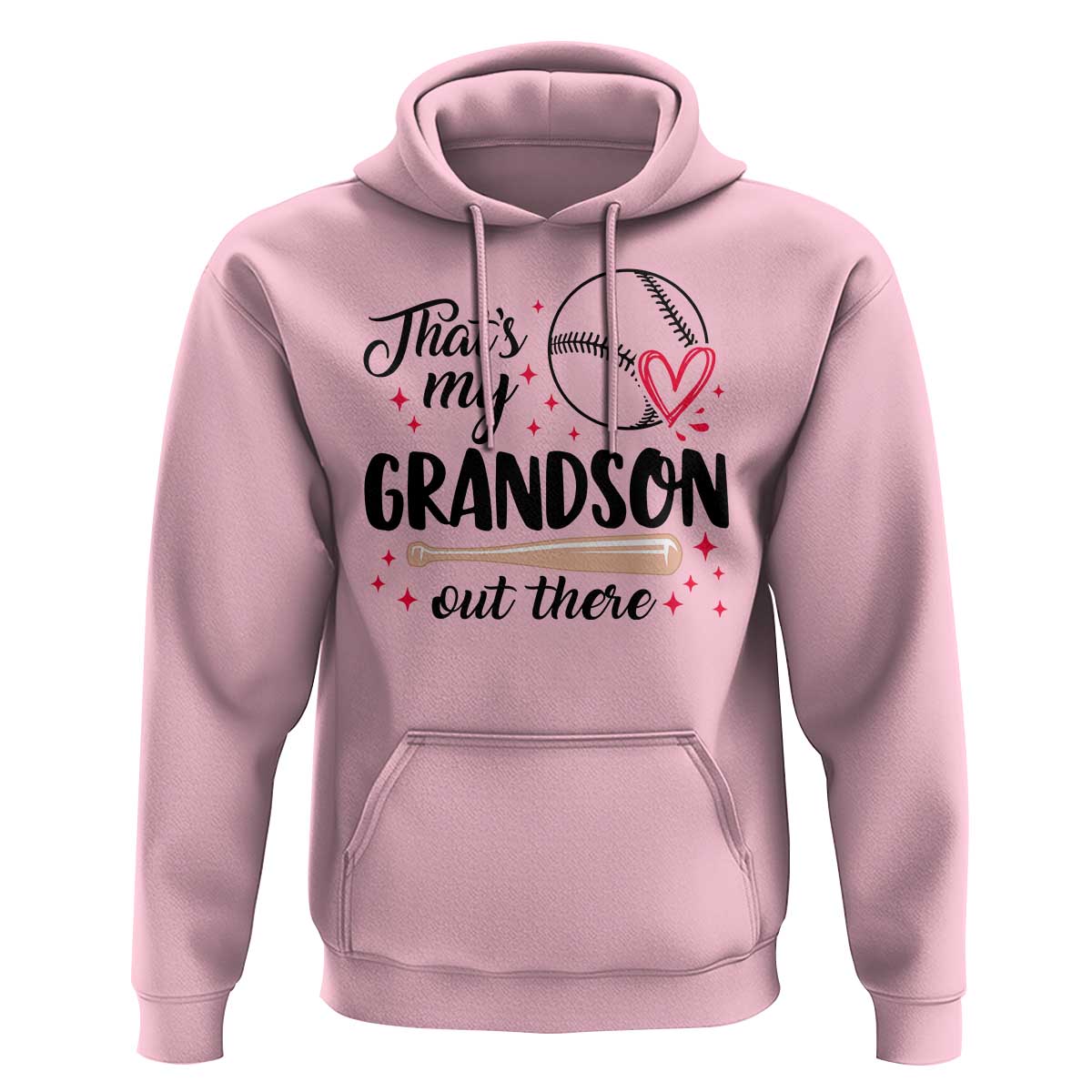Funny Baseball Grandma Hoodie That's My Grandson Out There Grandfather - Wonder Print Shop