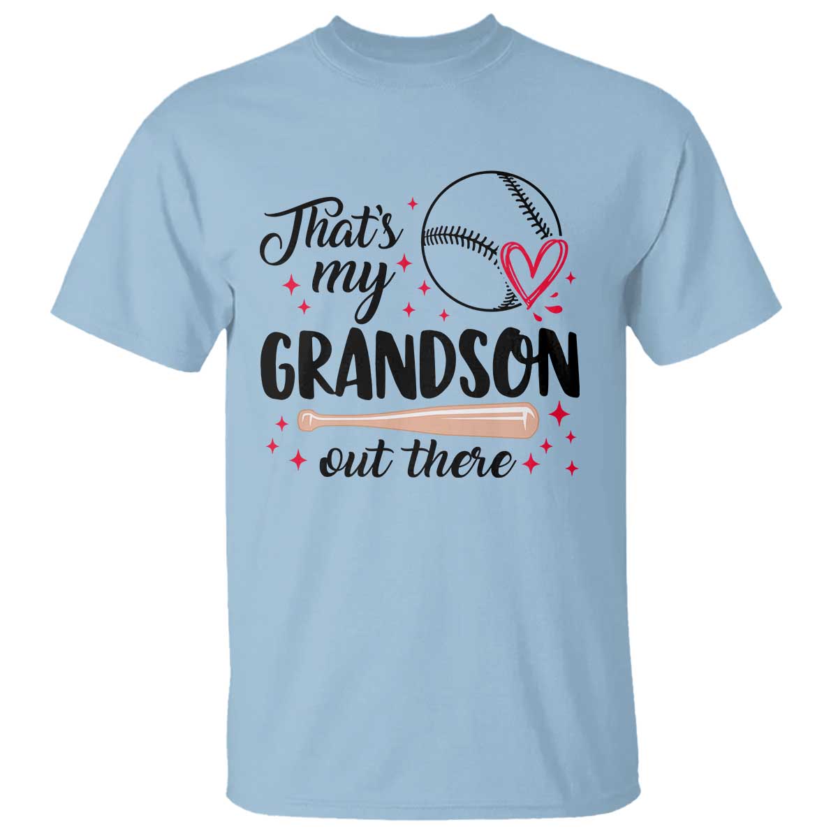 Funny Baseball Grandma T Shirt That's My Grandson Out There Grandfather - Wonder Print Shop
