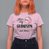 Funny Baseball Grandma T Shirt For Women That's My Grandson Out There Grandfather - Wonder Print Shop