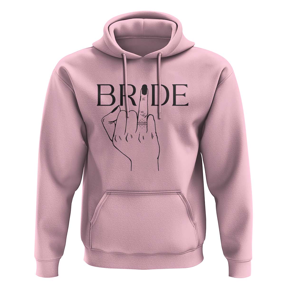 Funny Bride Hoodie Cute Wedding Honeymoon Finger Ring - Wonder Print Shop