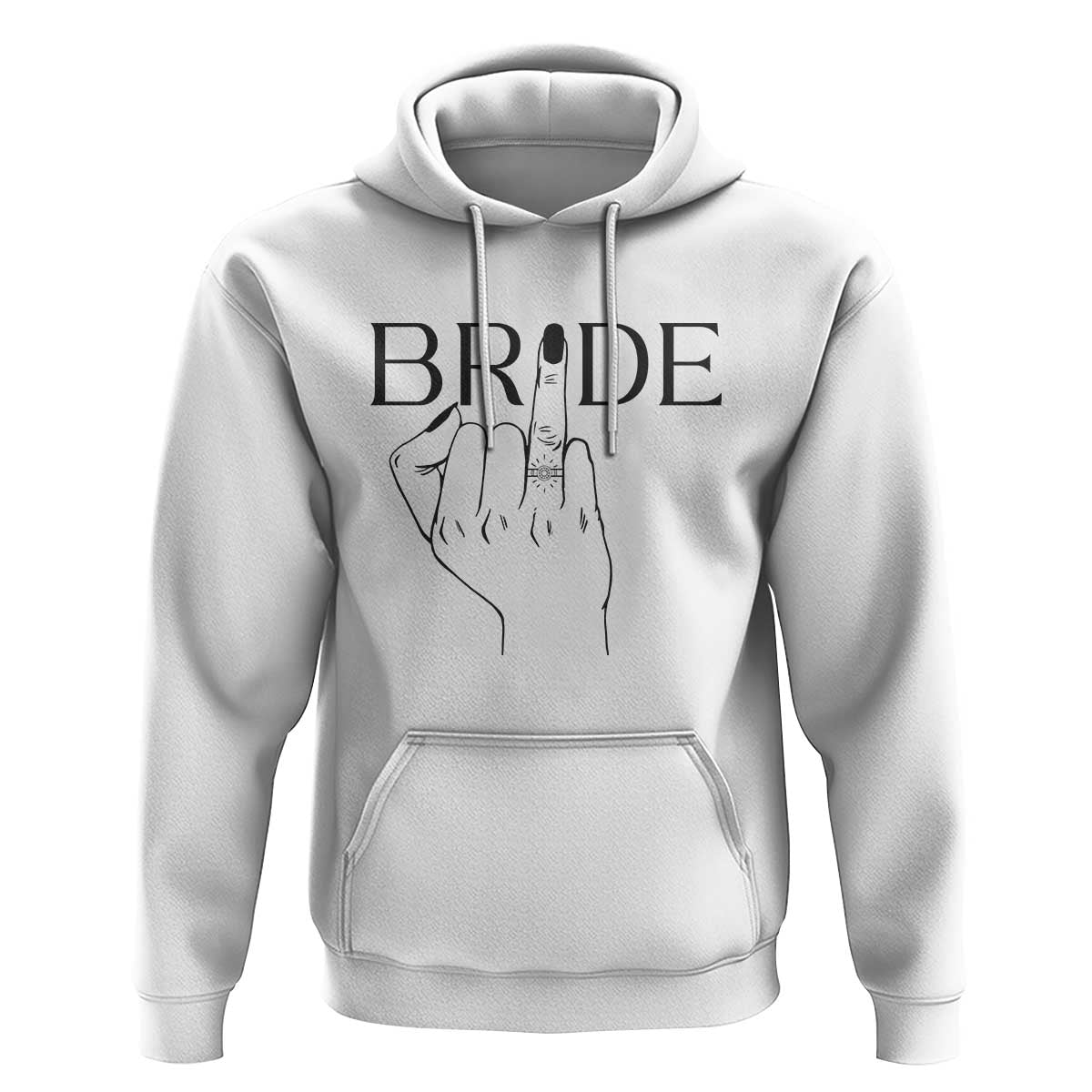 Funny Bride Hoodie Cute Wedding Honeymoon Finger Ring - Wonder Print Shop