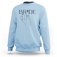 Funny Bride Sweatshirt Cute Wedding Honeymoon Finger Ring - Wonder Print Shop