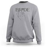 Funny Bride Sweatshirt Cute Wedding Honeymoon Finger Ring - Wonder Print Shop