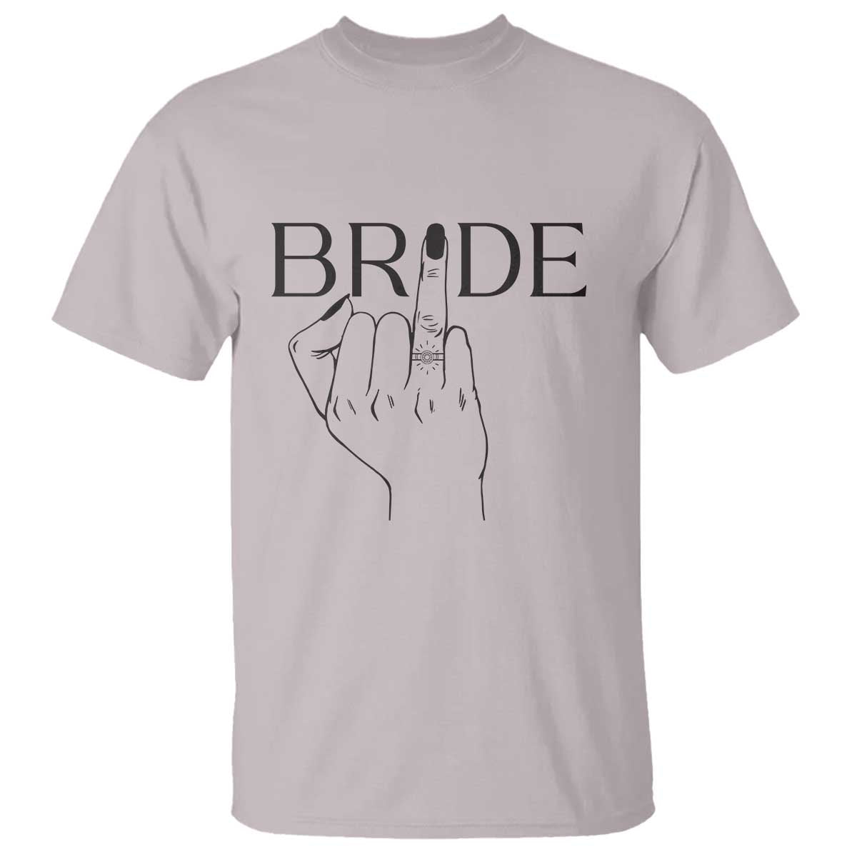 Funny Bride T Shirt Cute Wedding Honeymoon Finger Ring - Wonder Print Shop