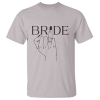 Funny Bride T Shirt Cute Wedding Honeymoon Finger Ring - Wonder Print Shop