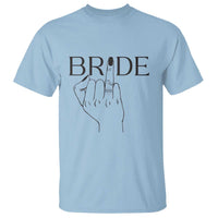 Funny Bride T Shirt Cute Wedding Honeymoon Finger Ring - Wonder Print Shop