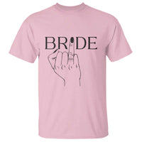 Funny Bride T Shirt Cute Wedding Honeymoon Finger Ring - Wonder Print Shop