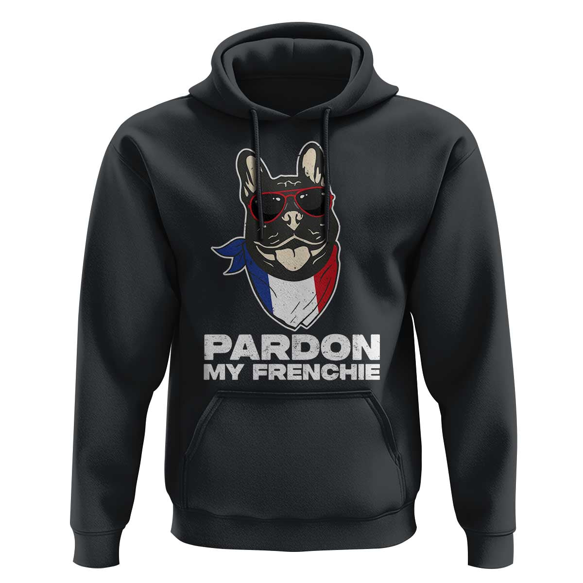 Funny Frenchie Bulldog Hoodie Pardon My French Pet Lover - Wonder Print Shop
