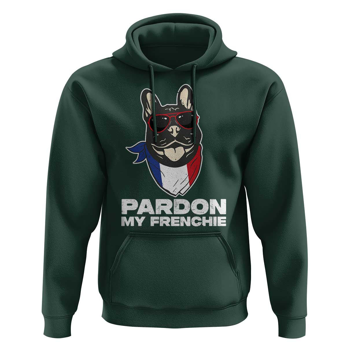 Funny Frenchie Bulldog Hoodie Pardon My French Pet Lover - Wonder Print Shop